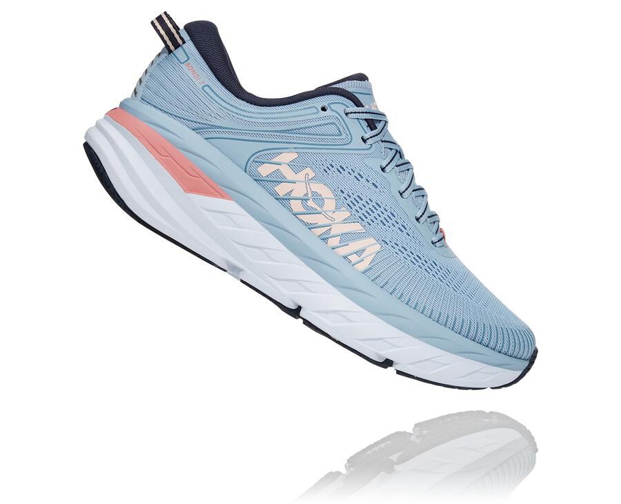 Chaussure Running Hoka One One Bondi 7 Femme - Bleu - GSA-840796